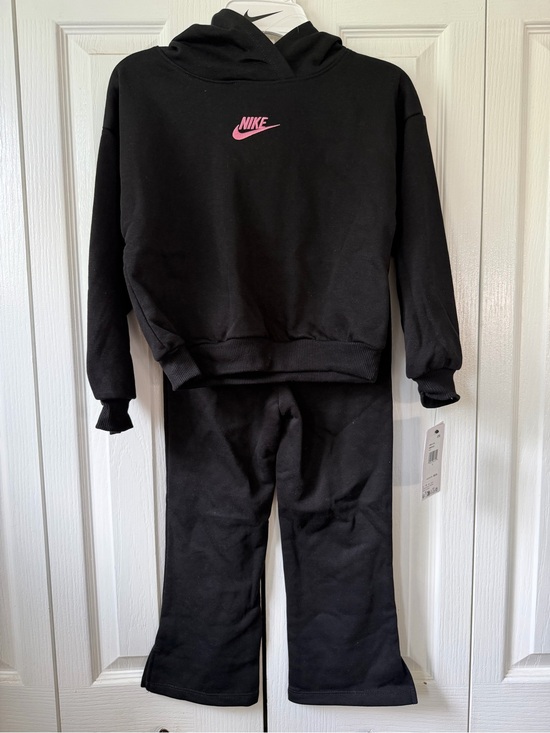 Nike Other - Nike Black Kids Sweatshirt and Joggers with Pink Logo